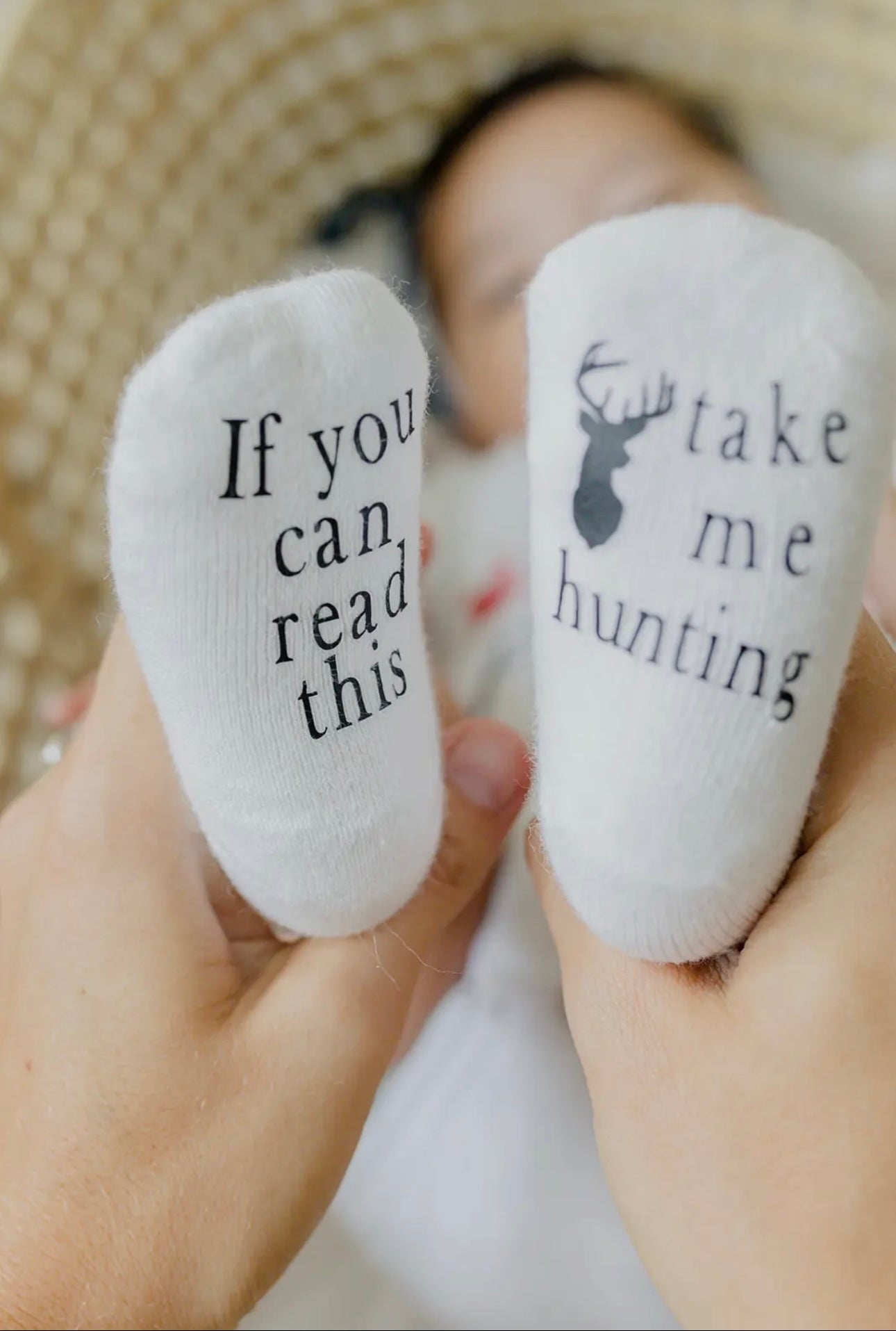 Take Me Hunting Baby Socks