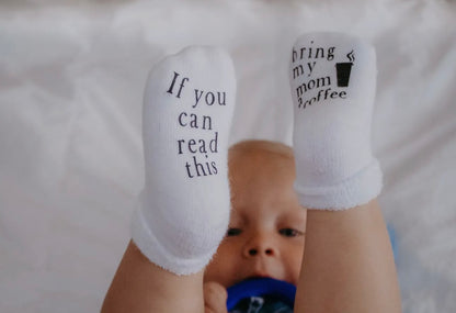 Bring My Mom Coffee Baby Socks