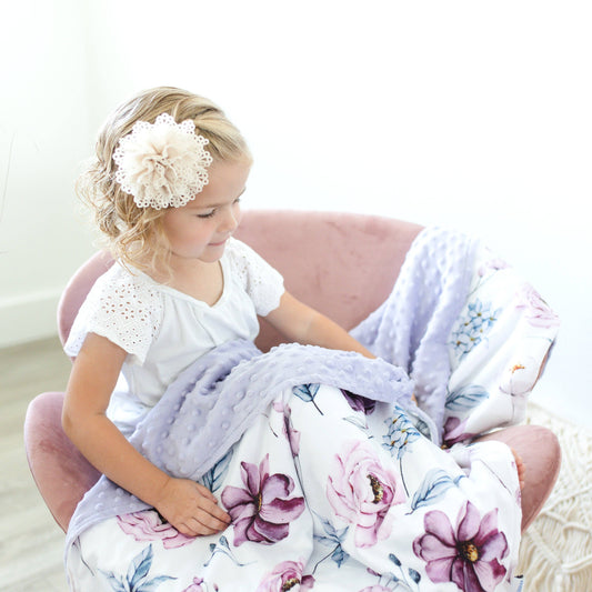 Vintage Floral- Baby & Toddler Minky Blanket