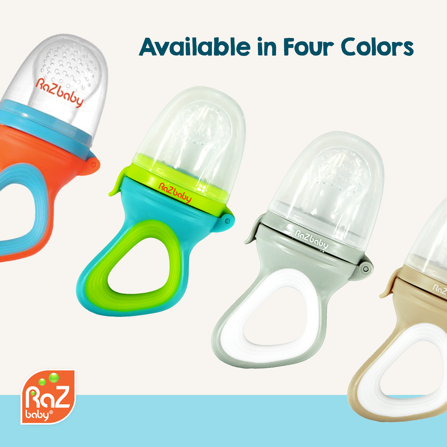 RaZ Fruit Feeder & Teether - Green & Blue