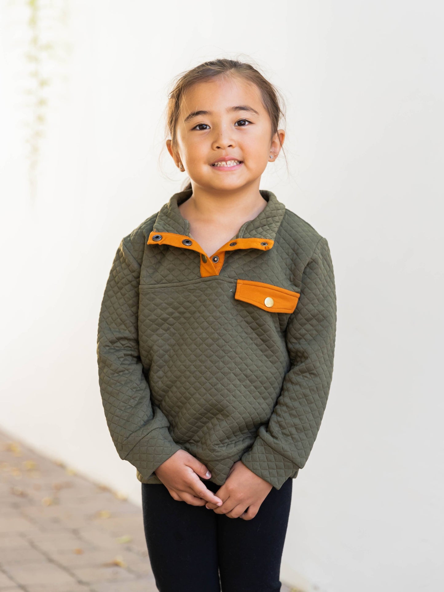 Little Girls Quilted Kennedy Pullover