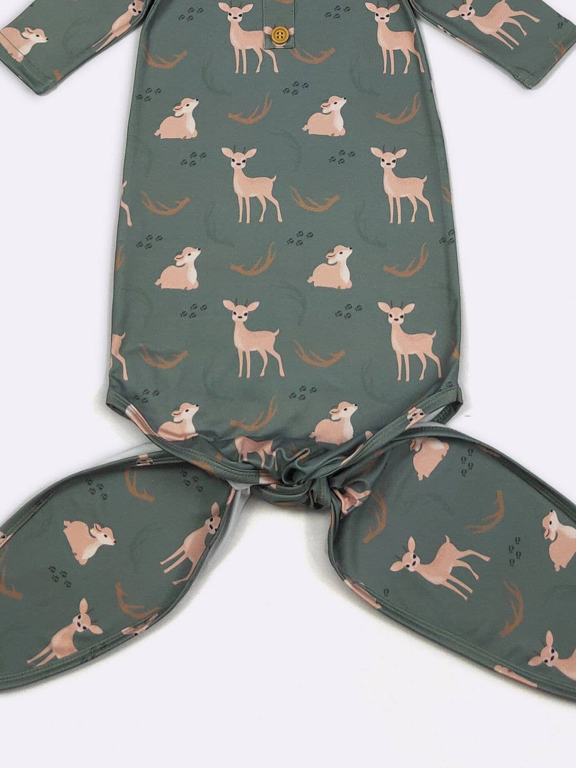 A Doe, A Deer Baby Knotted Gown