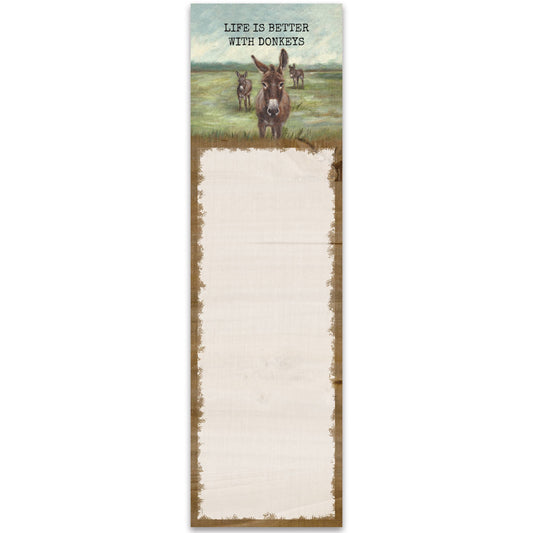 Better With Donkeys List Pad