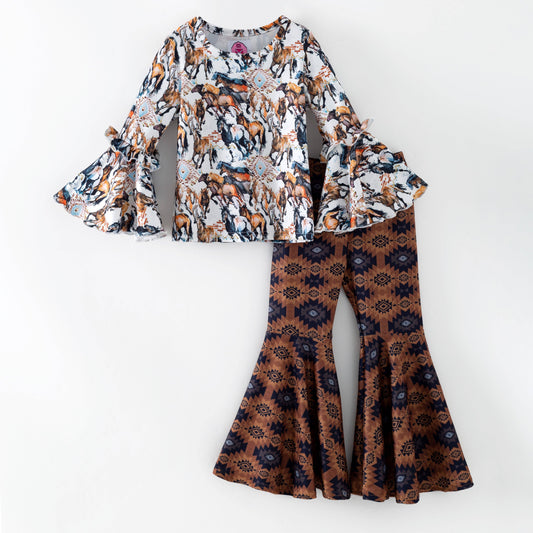 Horse Stampede 2-piece set Top and Pants
