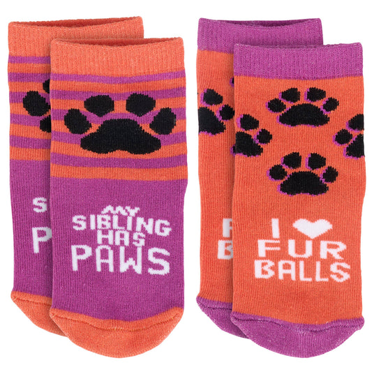 My Sibling Has Paws Baby Sock Set