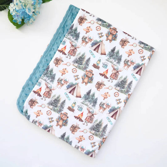 Let's Go Camping- Baby & Toddler Minky Blanket
