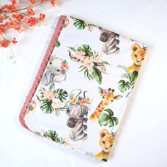 Africa Animals- Baby & Toddler Minky Blanket