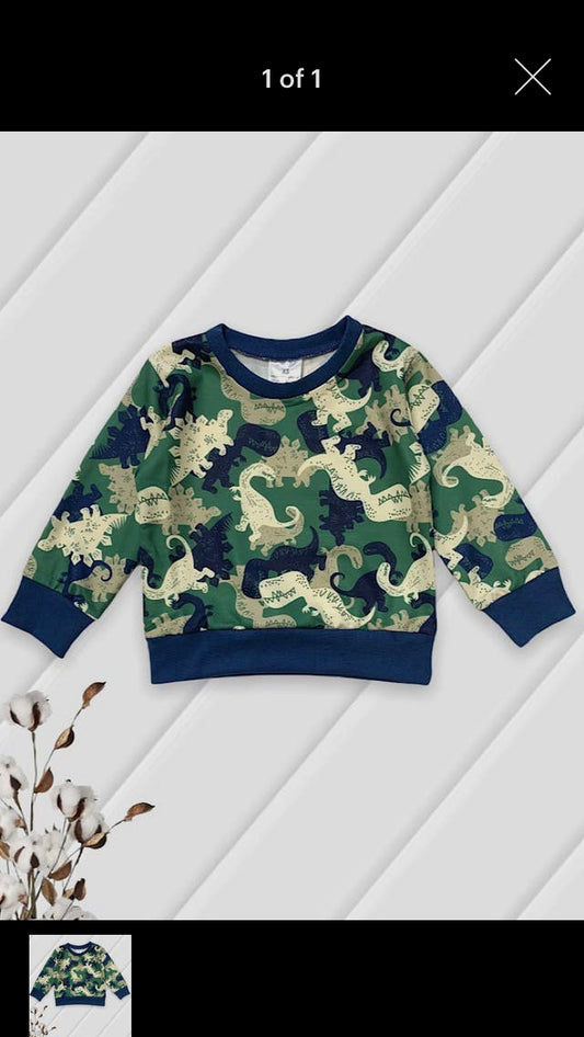 Dino print sweater