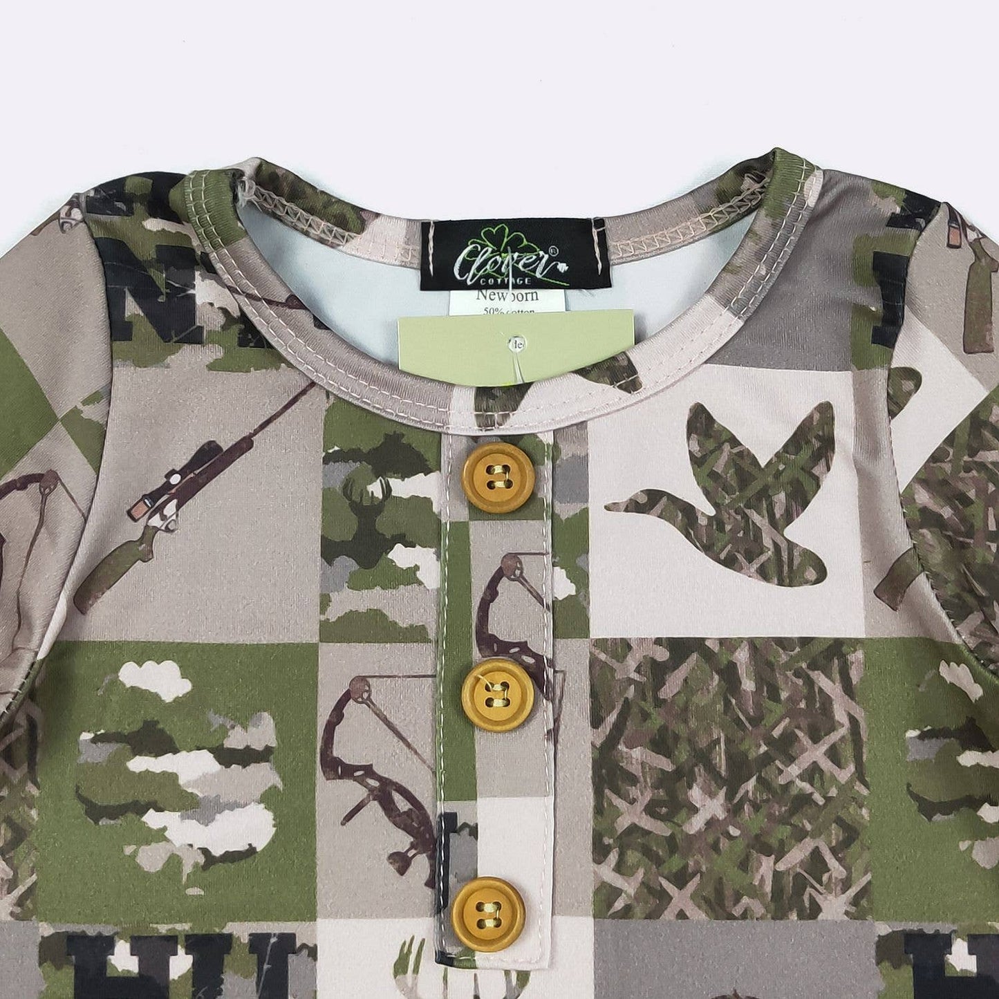 Hunt Patchwork Baby Knotted Gown