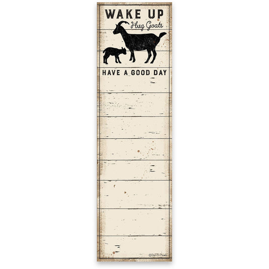 Wake Up Hug Goats List Pad