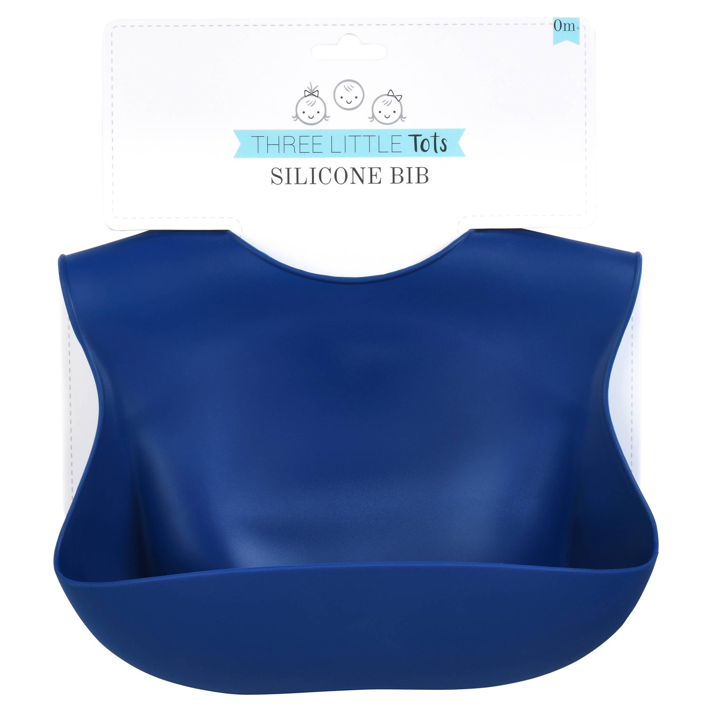 Sailor Blue Print Silicone Bib with Crumb Catcher