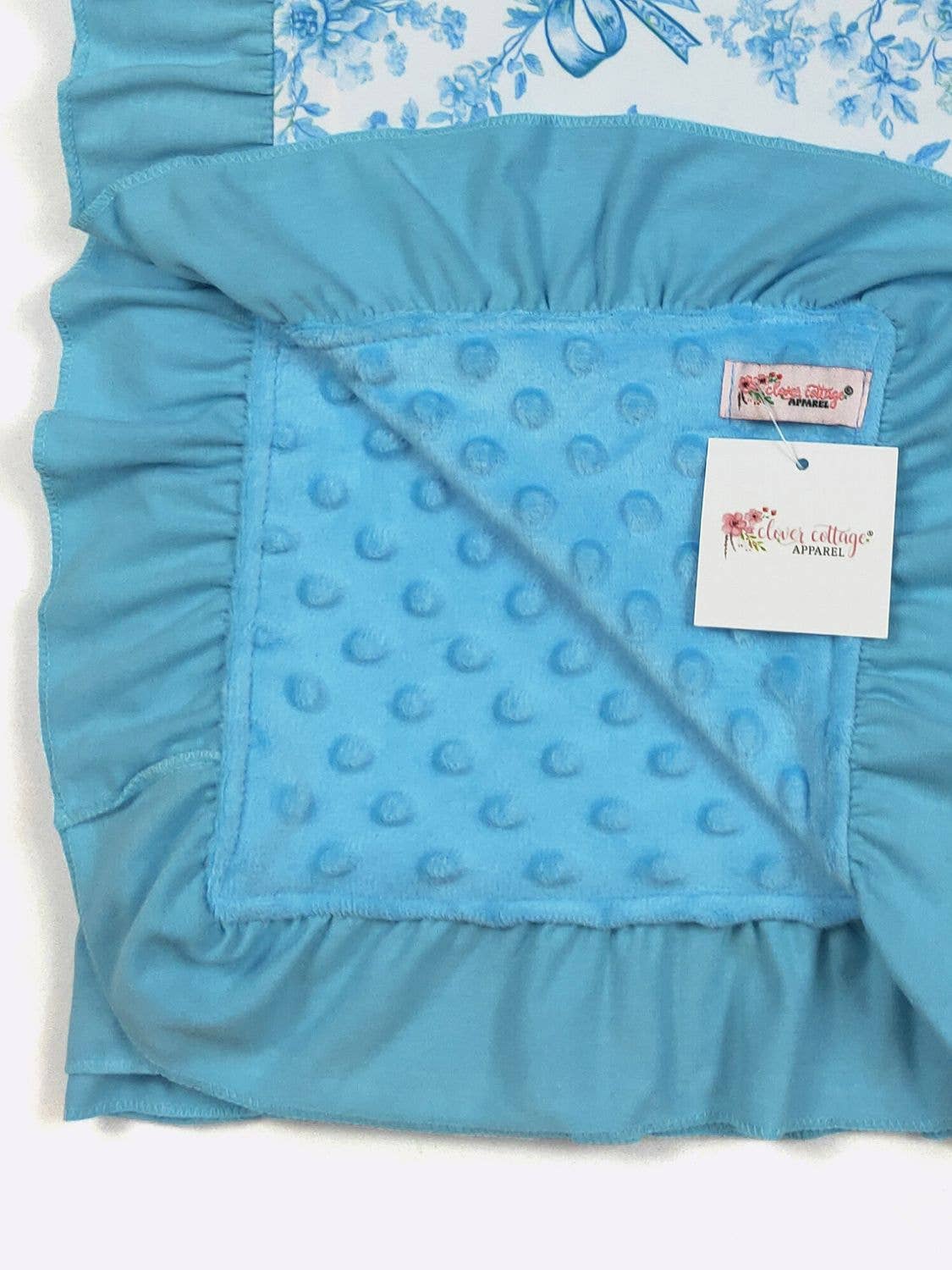 Lightweight Azure Bright Waverly Blanket