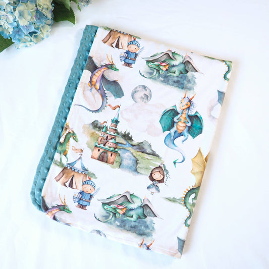 Dragons & Knights- Baby & Toddler Minky Blanket