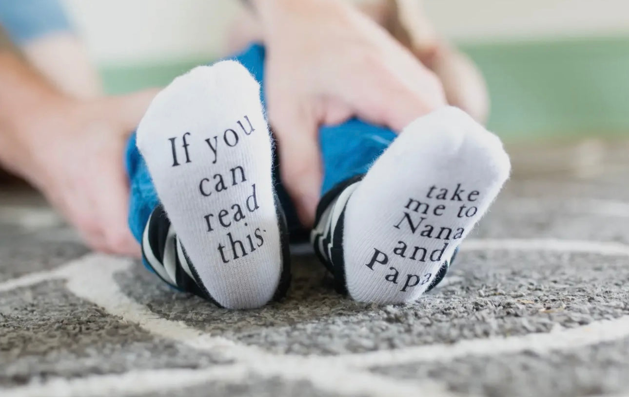 Take Me To Nana and Papas Baby Socks