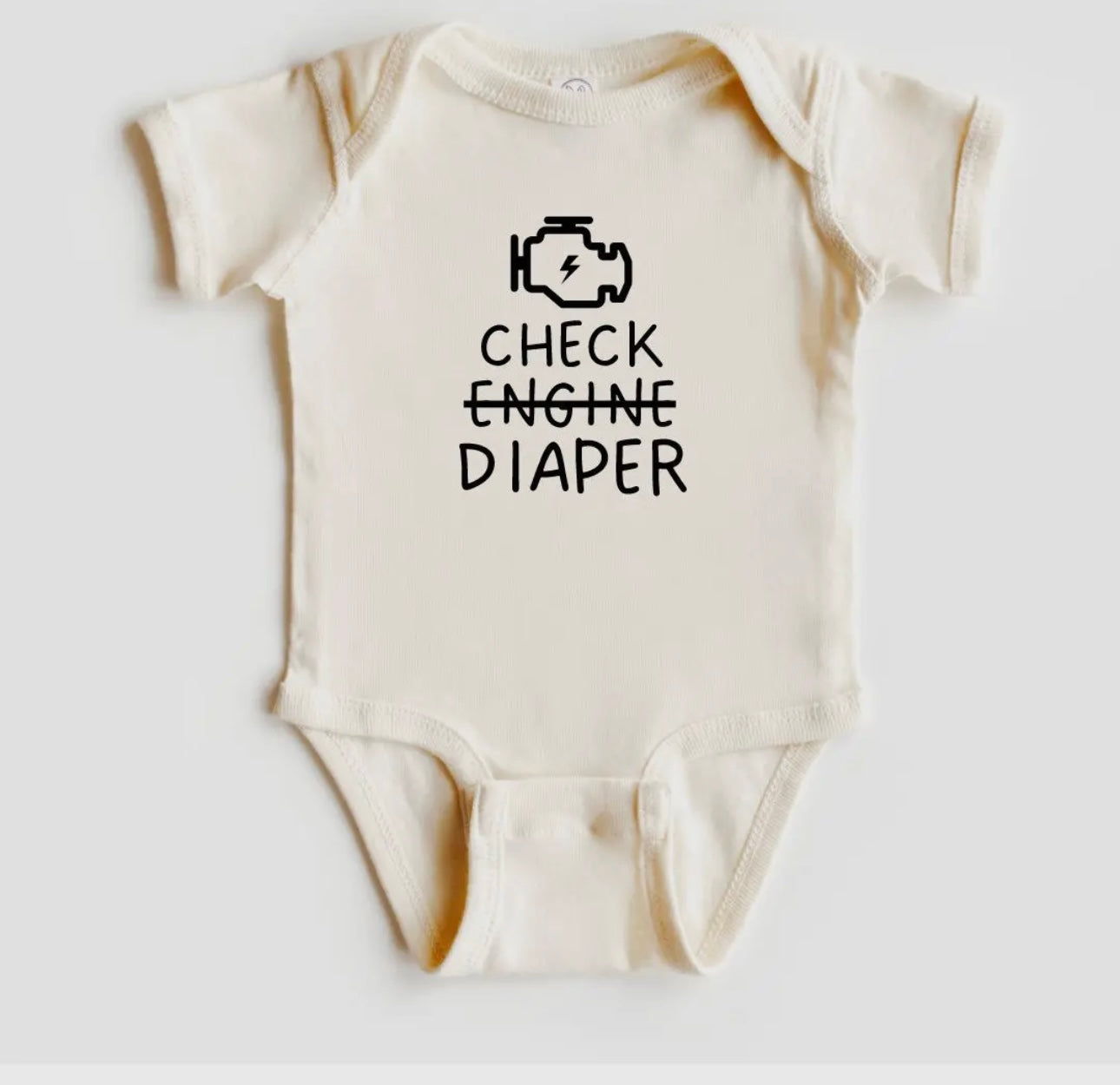 Check Engine Diaper Baby Bodysuit