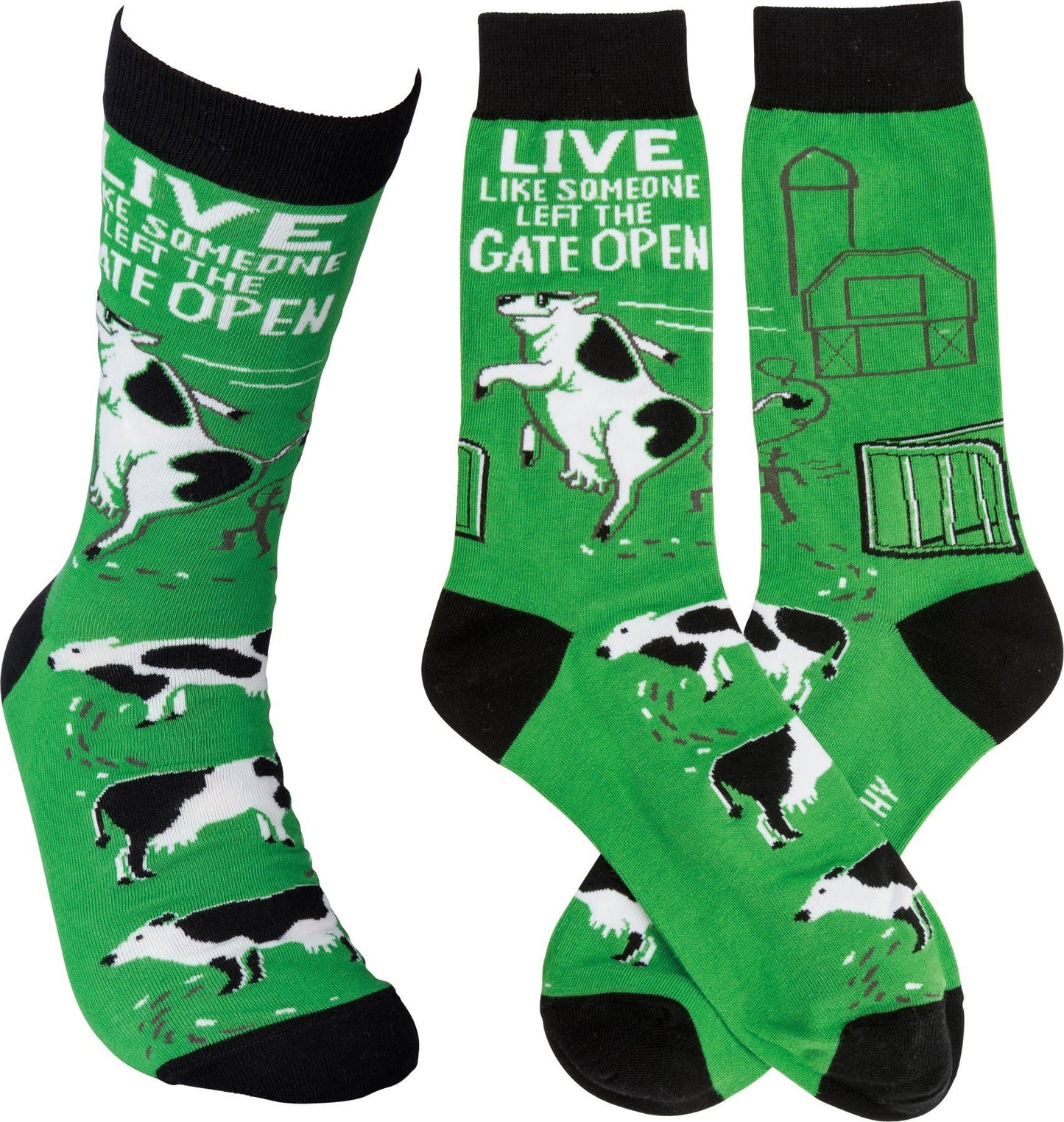 Live Like Someone Left The Gate Open Socks