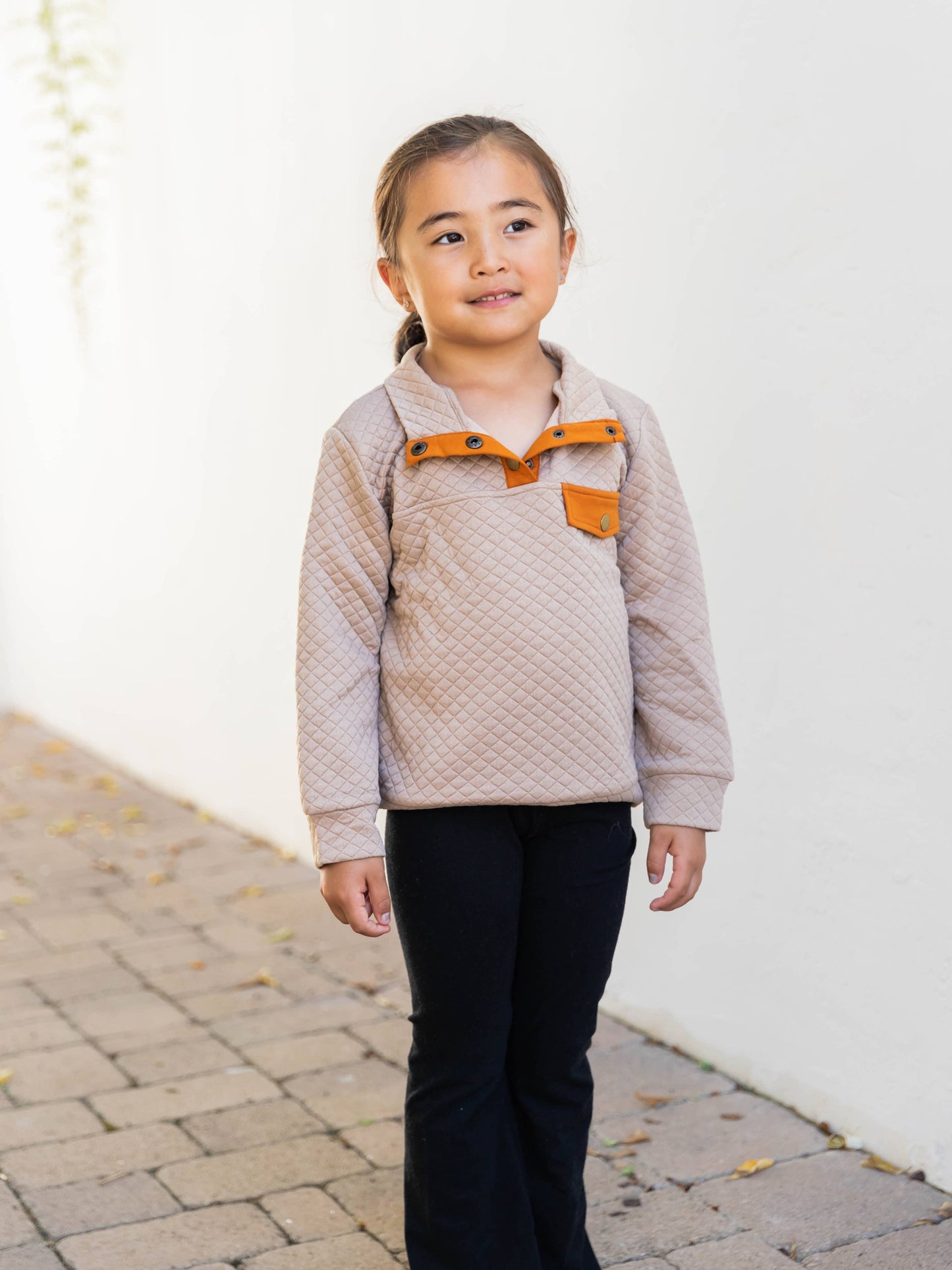 Little Girls Quilted Kennedy Pullover