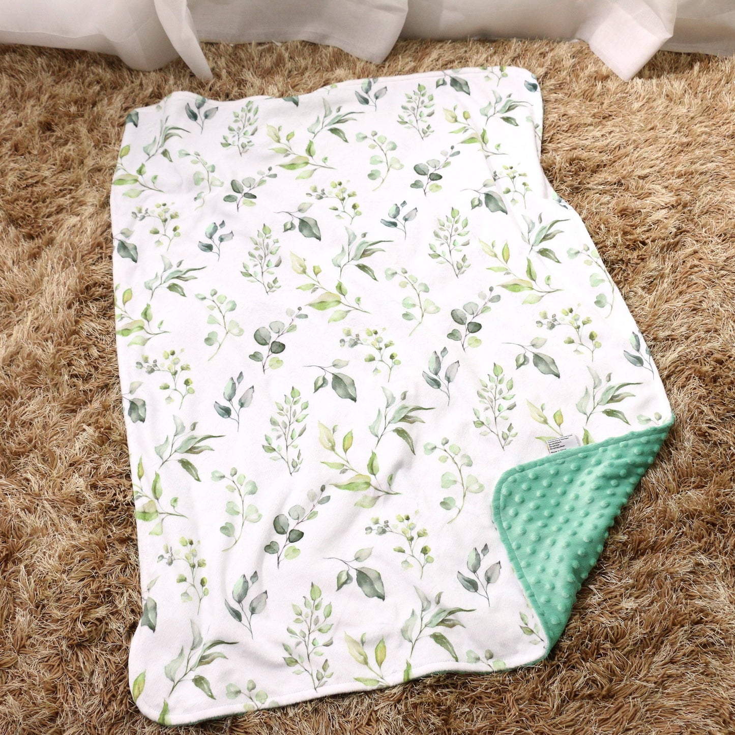 Eucalyptus Greenery- Baby & Toddler Minky Blanket