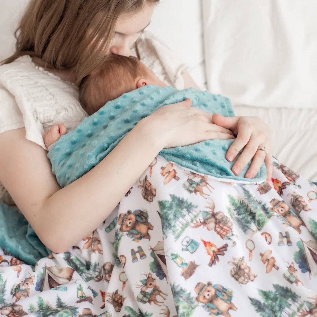 Let's Go Camping- Baby & Toddler Minky Blanket