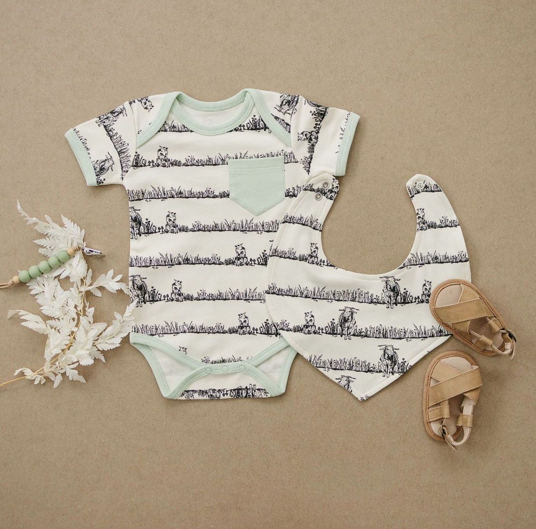 Organic Cotton Short Sleeve Bodysuit - Billie & Kid