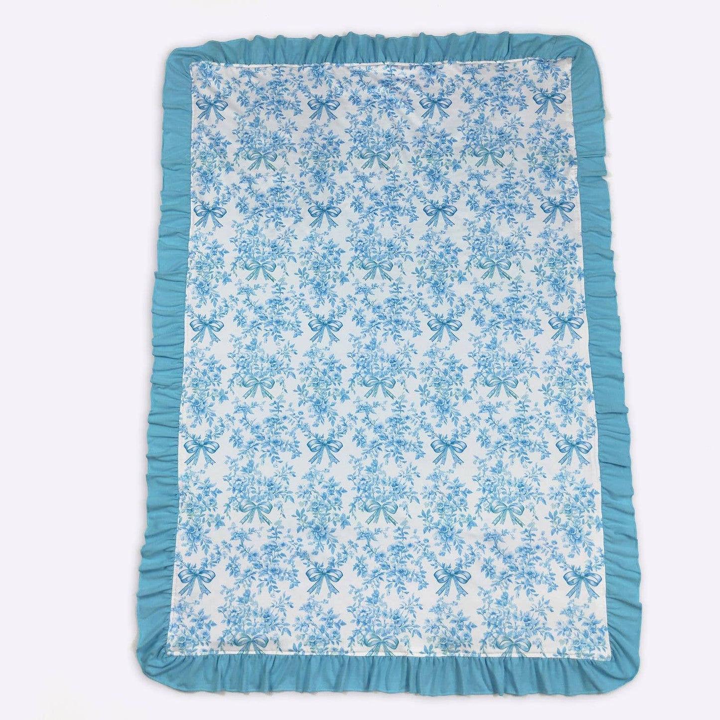 Lightweight Azure Bright Waverly Blanket
