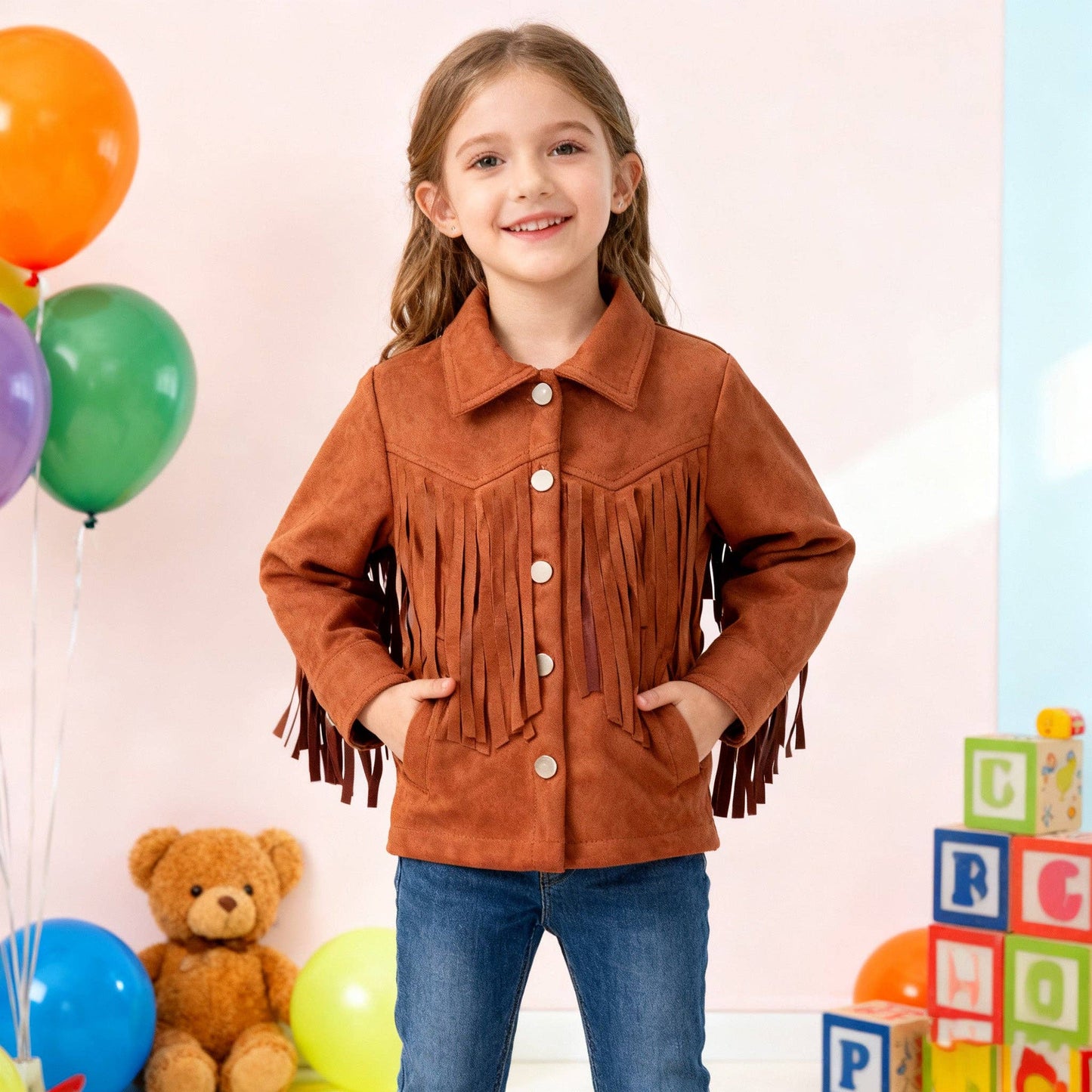Girls Fringed Jacket