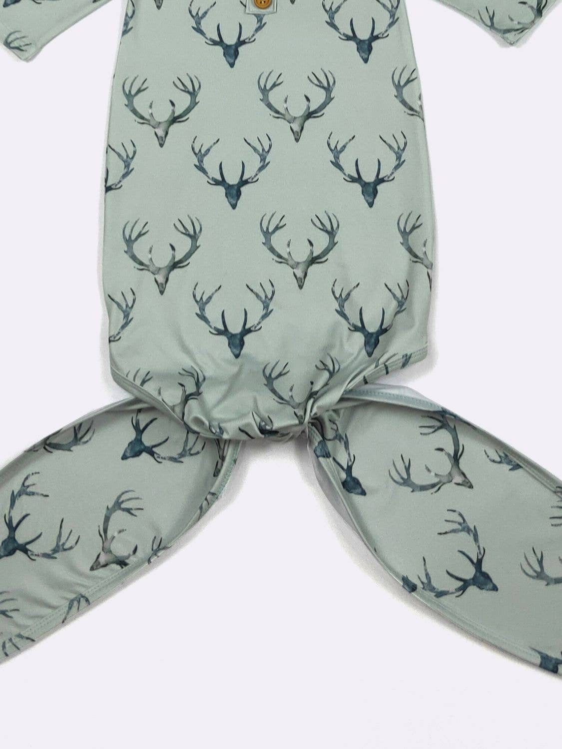 Sage Deer Baby Knotted Gown