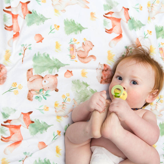 Forest Friends- Baby & Toddler Minky Blanket