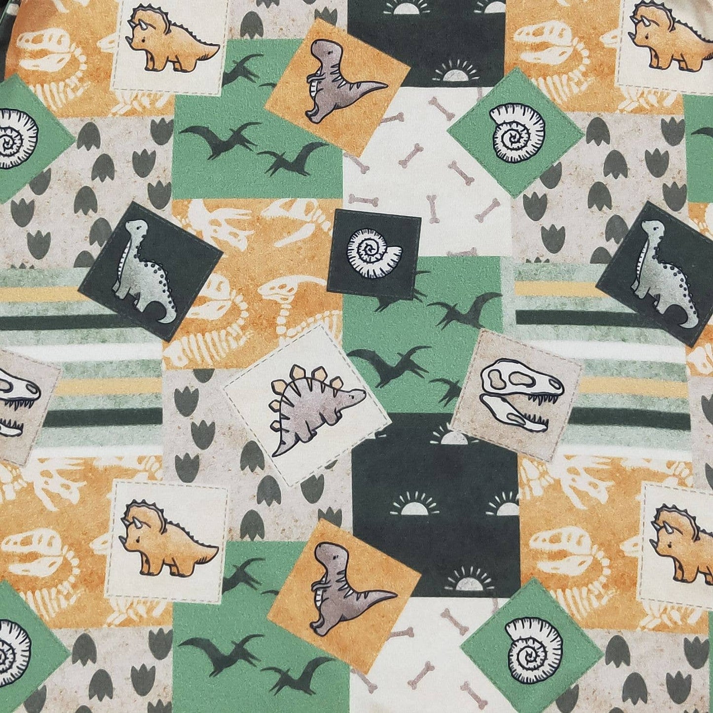 Lightweight Jurassic Patchwork Blanket