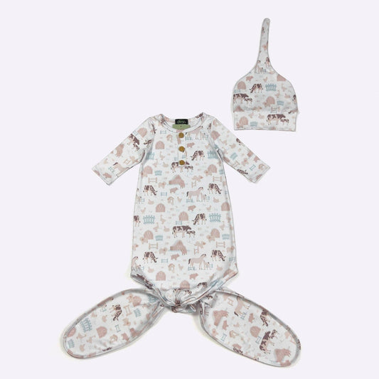 Barnyard Blue Knotted Gown