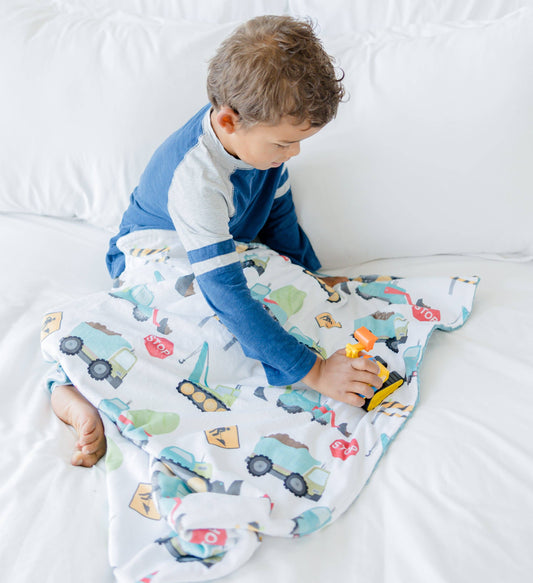 Construction Trucks- Baby & Toddler Minky Blanket