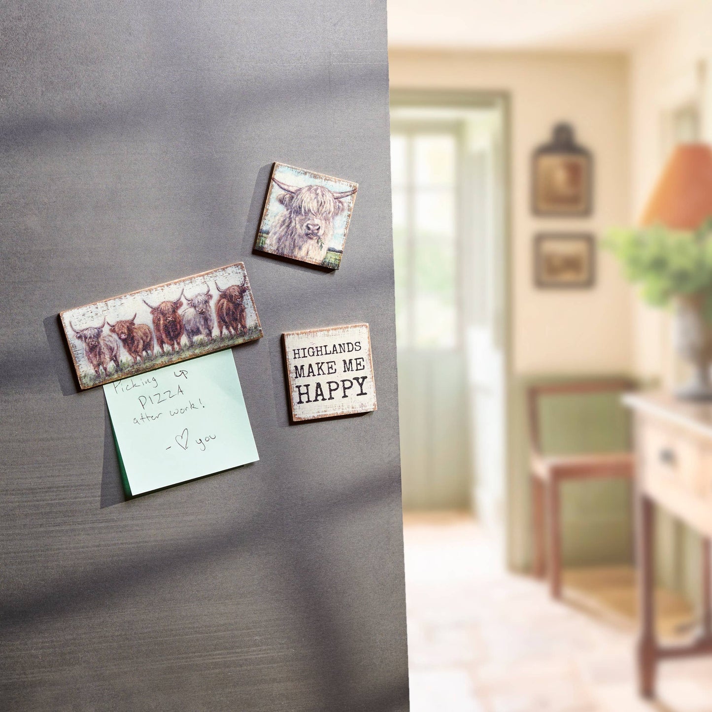 Highland Cows Magnet Set