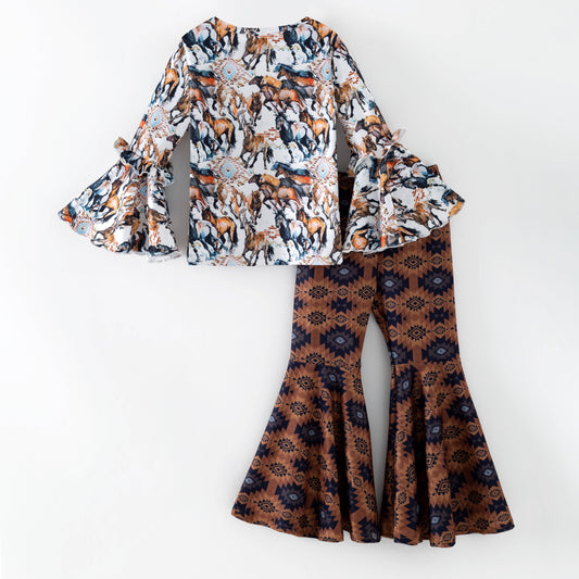 Horse Stampede 2-piece set Top and Pants