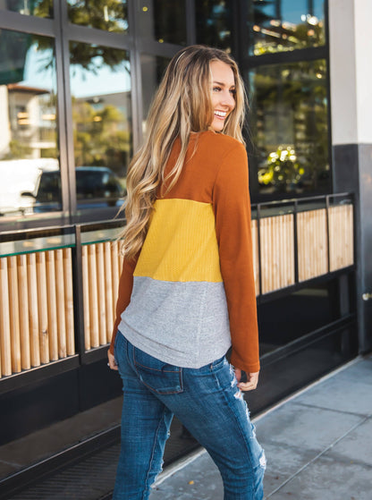 Pocket Colorblock Tammy Top