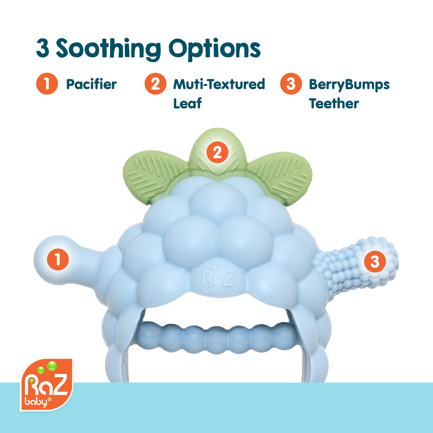RaZberry Grip Teething Toy - Blue