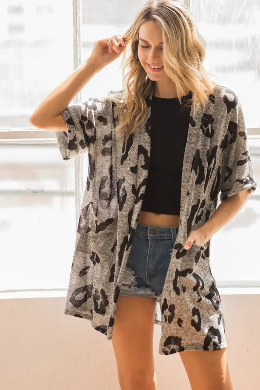 Fallin' Into The Jungle Leopard Cardigan- Lovely Melody
